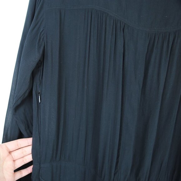 Isabel Marant Etoile Bateau Neckline Knee-Length Black Dress Size 40 - Picture 7 of 9